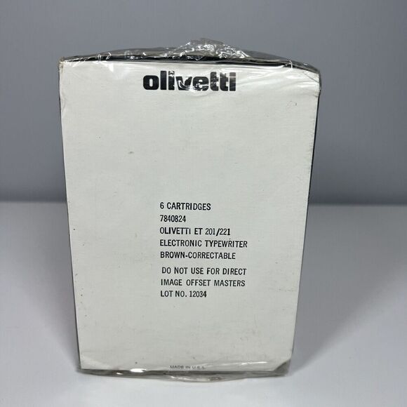 NOS Olivetti ET201 ET221 Brown Correctable Type Writer Ribbon Case Of 6 -7840824 - Picture 2 of 2